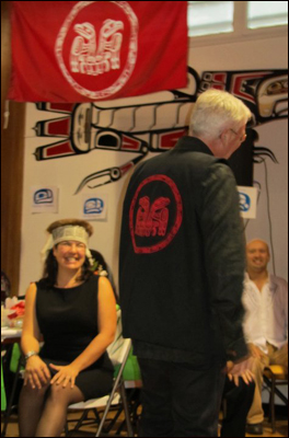 Bruce Cockburn being honoured at the  25th Anniversary of the Lyell Island blockades