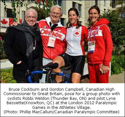 Bruce Cockburn inspired by Team Canada in Paralympic Athletes
