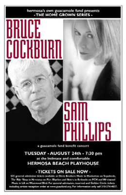 The Guacamole Fund poster for Bruce Cockburn and Sam Phillips