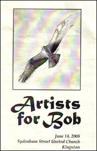 Artists for Bob Lovelace program front
