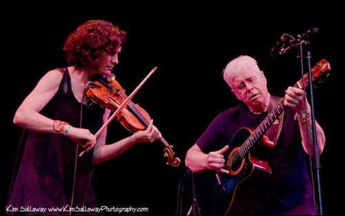 Bruce Cockburn and Jenny Scheinman at Kate Wolf Festival 2011- Photo by Kim Sallaway